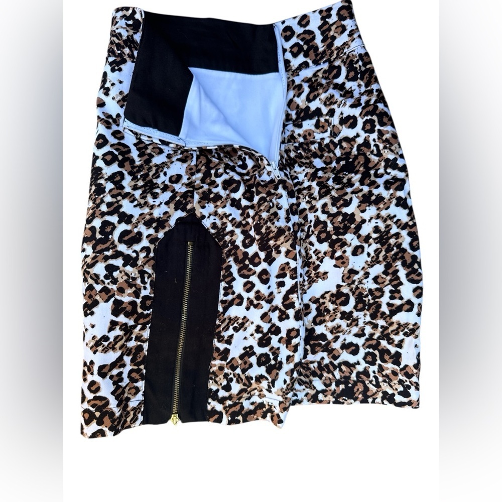 Allyson Whitmore Leopard Golf Skort Sz 12 Animal Print Sport Skirt Zipper Detail - Picture 8 of 8